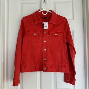 J.Crew Mercantile Orange Long Sleeve Denim Jacket – Size S